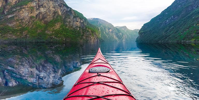 Kayaking on the Geirangerfjord